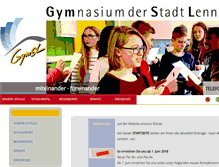 Tablet Screenshot of gymnasium-lennestadt.de